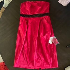 NWT FOREVER 21 XXI STRAPLESS COCKTAIL Red Mini DRESS Women's Large L
